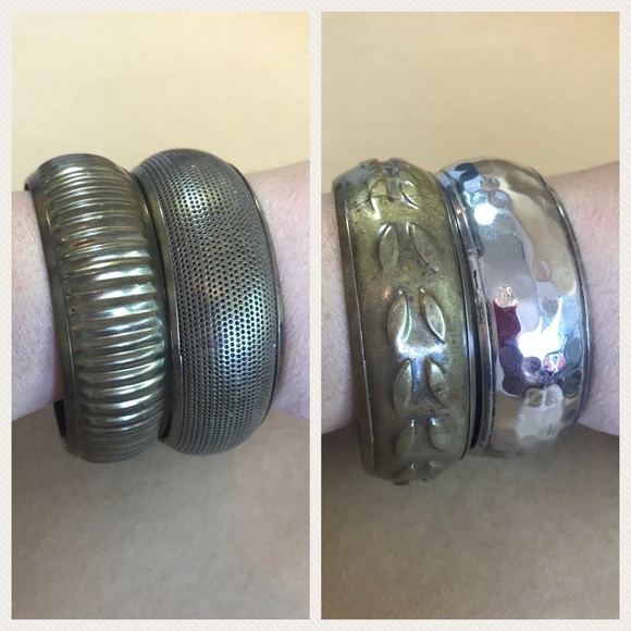 Lot of Vintage Chunky Metal Bracelets Artsy Boho - Picture 5 of 8